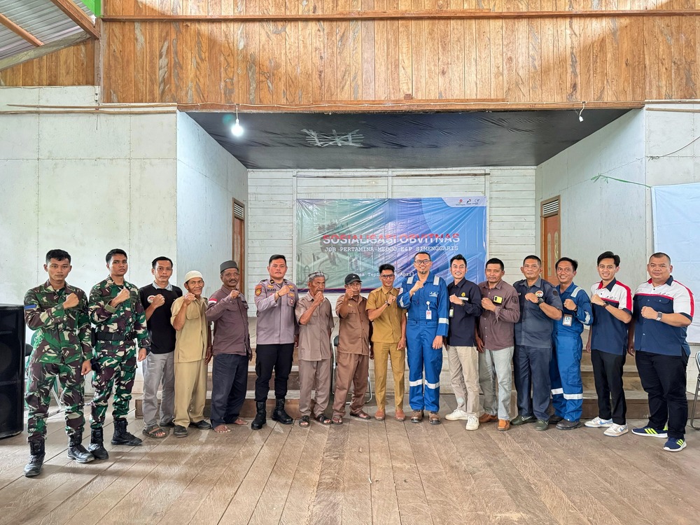 JOB Simenggaris Laksanakan Sosialisasi Objek Vital Nasional di Desa Tepian Bersama SKK Migas dan Ditpamobvit Polda Kaltara