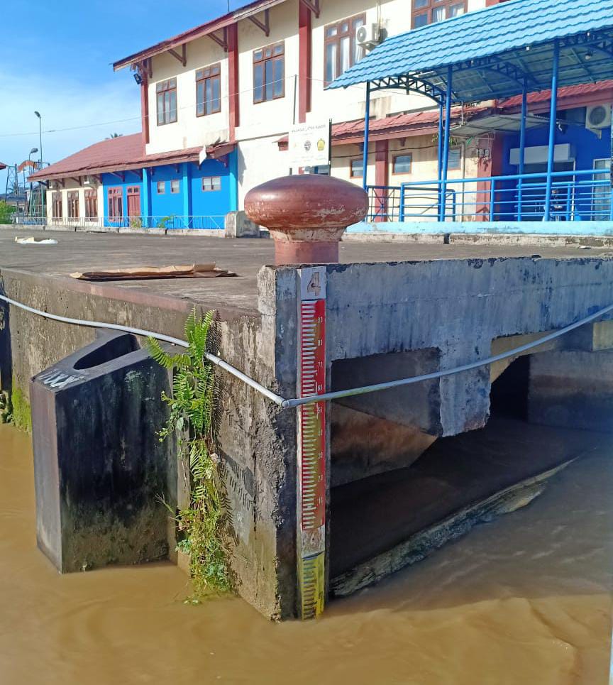 WASPADA: Kondisi air Sungai Kayan di wilayah Tanjung Selor. FOTO: ISTIMEWA