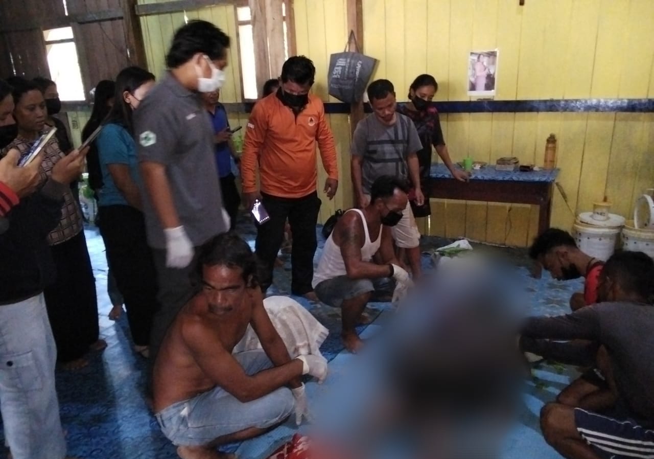DITEMUKAN: Korban tenggelam di Sungai Desa Tinapak 1 ditemukan hari ketiga. FOTO: BPBD NUNUKAN