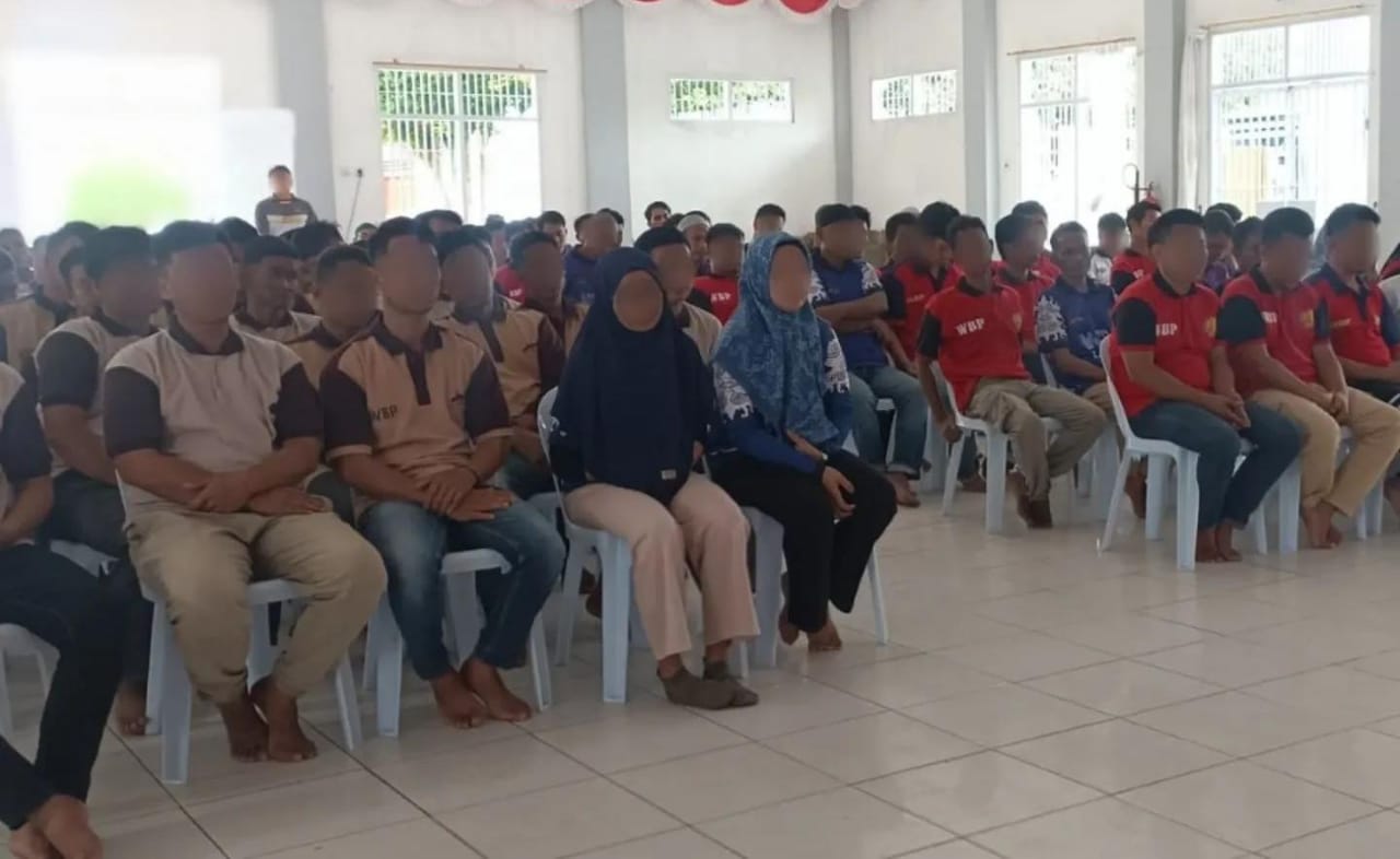 DOK LAPAS NUNUKAN MENGIKUTI SIDANG: Setidaknya ada ratusan warga binaan lapas (WBP) Lapas Kelas IIB Nunukan yang mengikuti sidang TPP.