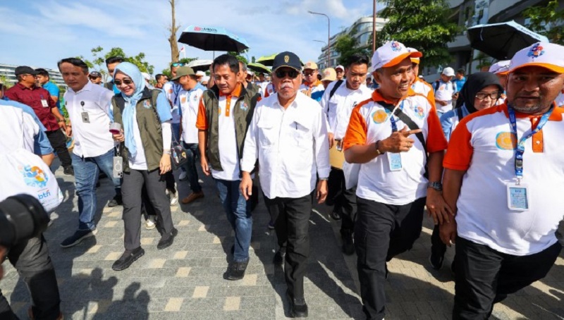 PELUANG INVESTASI: Kepala OIKN Basuki Hadimuljono mengajak mengajak anggota Perusahaan Realestat Indonesia (REI) untuk terus berinvestasi di IKN.FOTO: ISTIMEWA