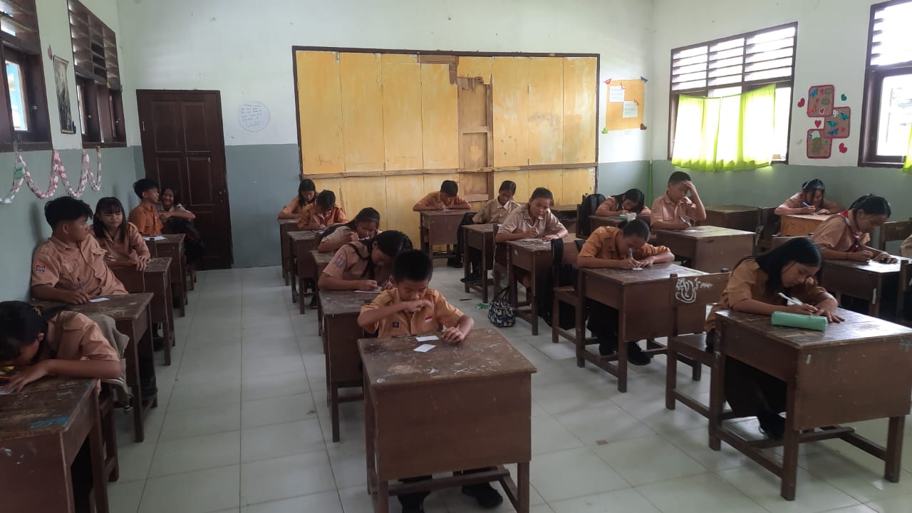 SPMB: Suasana Belajar di salah satu kelas SMPN 4 Malinau Utara. FOTO:&nbsp;DIPA/RADAR TARAKAN
