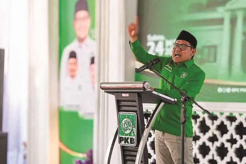 PENGARAHAN: Ketua Umum Partai Kebangkitan Bangsa (PKB) Muhaimin Iskandar atau Cak Imin meresmikan kantor DPC PKB Indramayu. (DPP PKB).