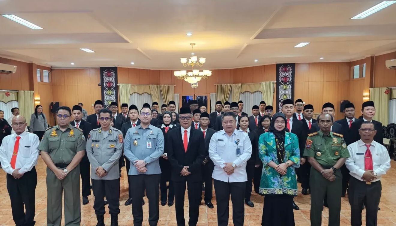 PPNS: Puluhan PPNS Kaltara mengikuti prosesi pelantikan di Samarinda, Selasa (27/5/2025). FOTO: dok/dishutkaltara