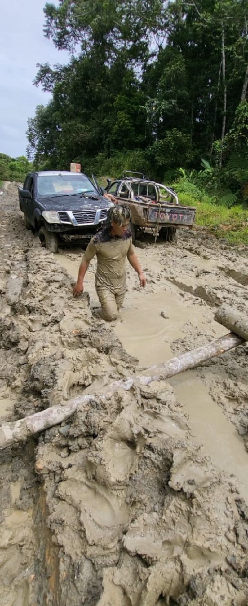 DOK RADAR TARAKAN KEADAAN KRAYAN: Hingga saat ini keadaan jalan-jalan di Krayan masih sulit dilalui.