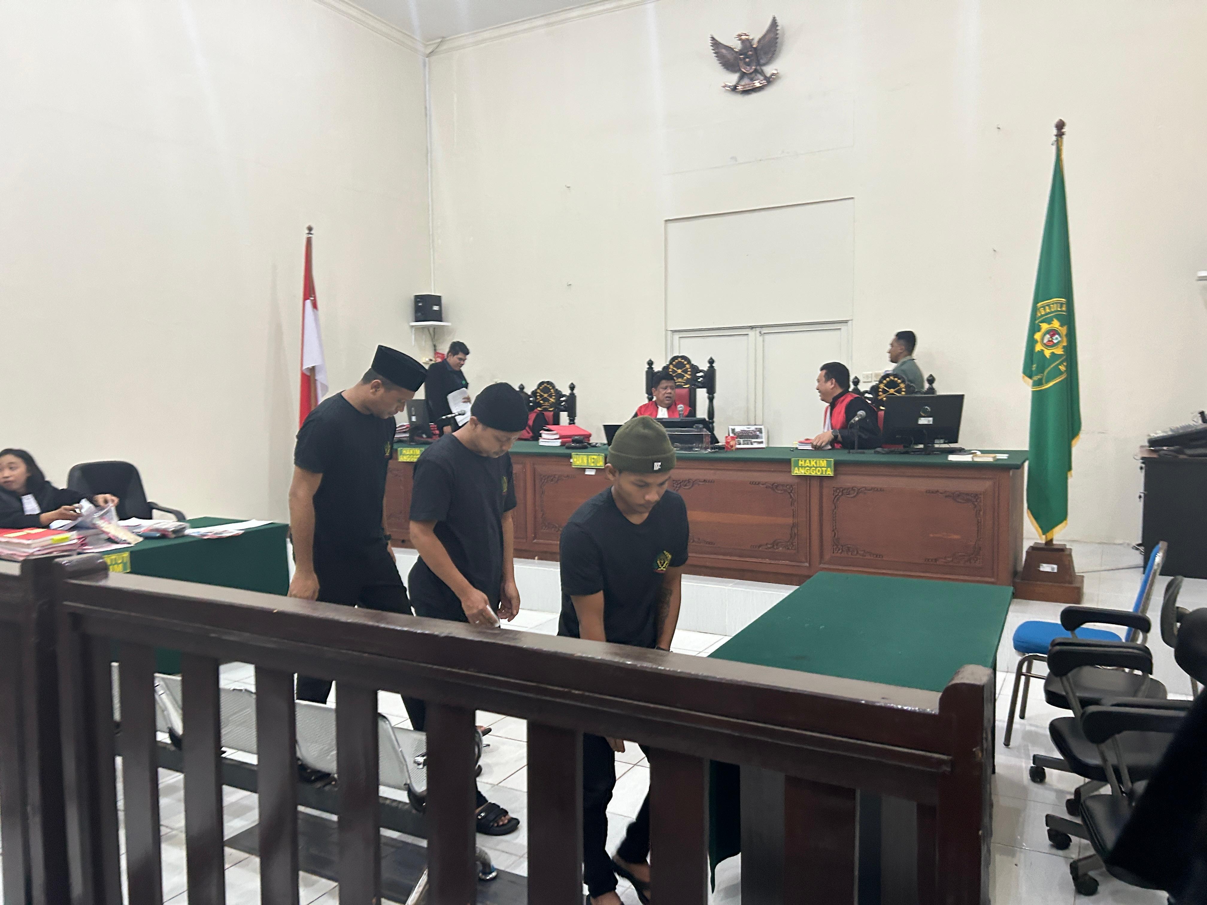 YAKIN TERBUKTI: JPU perkara narkotika jenis sabu 74 kg yakin ketiga terdakwa akan terbukti dalam perkara tersebut. FOTO:&nbsp;ELIAZAR/RADAR TARAKAN
