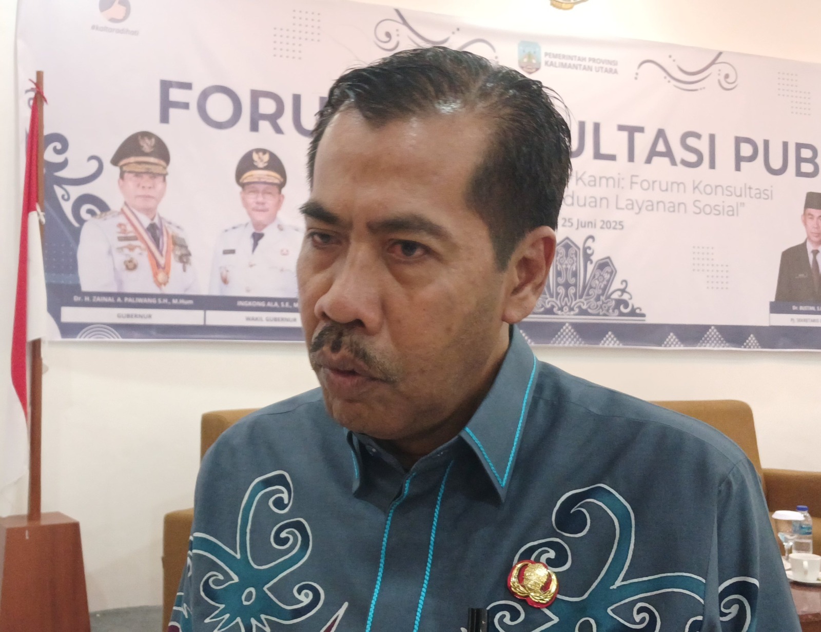 Sekertaris Dinsos Kaltara, Saharuddin. Foto: AGUS DIAN ZAKARIA/RADAR TARAKAN