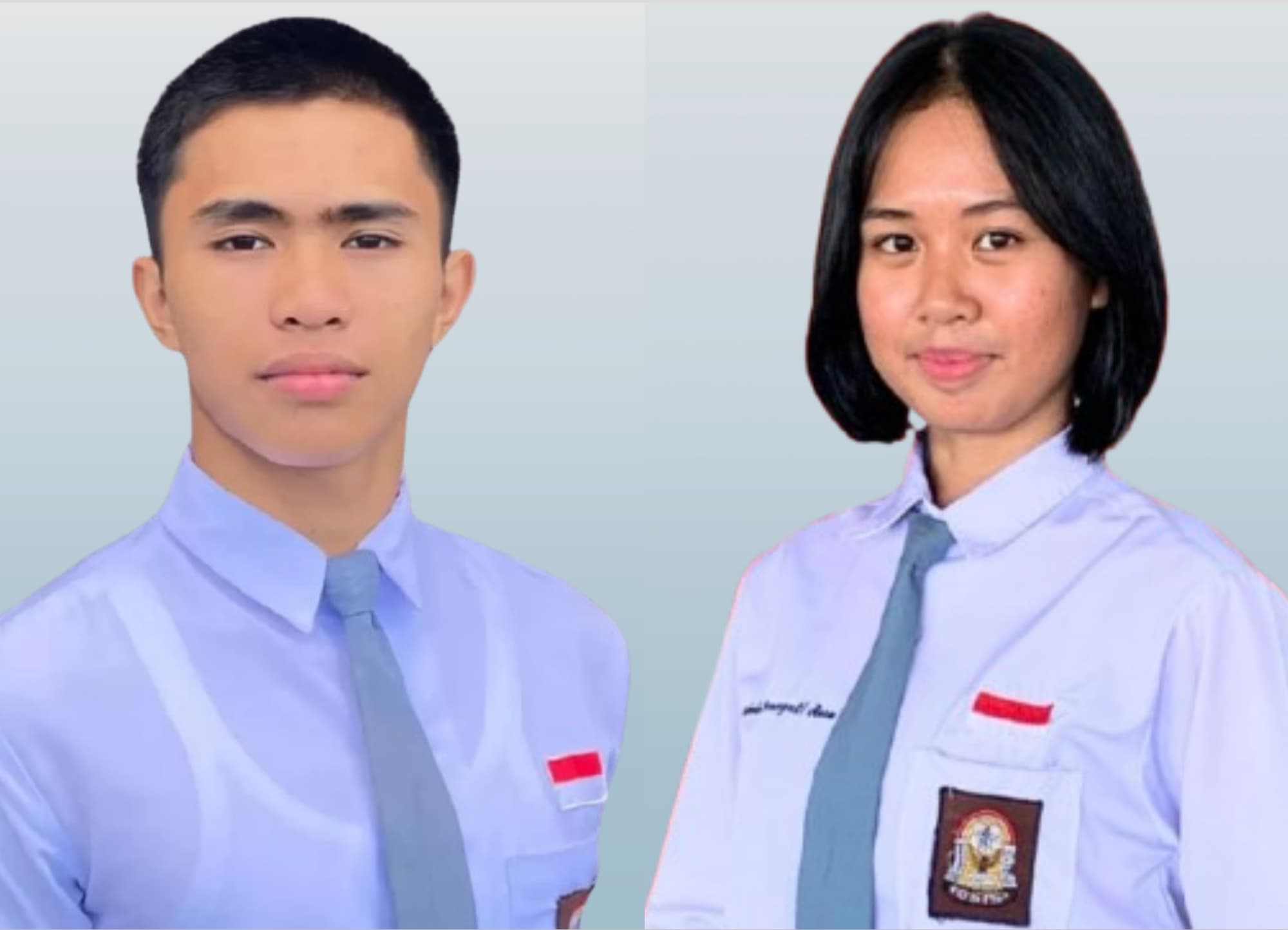 ISTIMEWA: Dua siswa asal Kaltara yang lolos Paskibraka Nasional, Tabella dan Nabil.