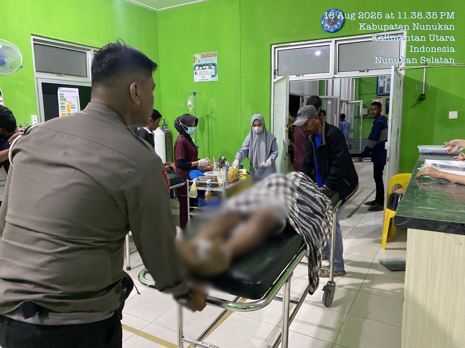 DIRAWAT: Dalam insiden kecelakaan memakan satu korban jiwa dan satu luka berat FOTO:DOK SATLANTAS POLRES NUNUKAN