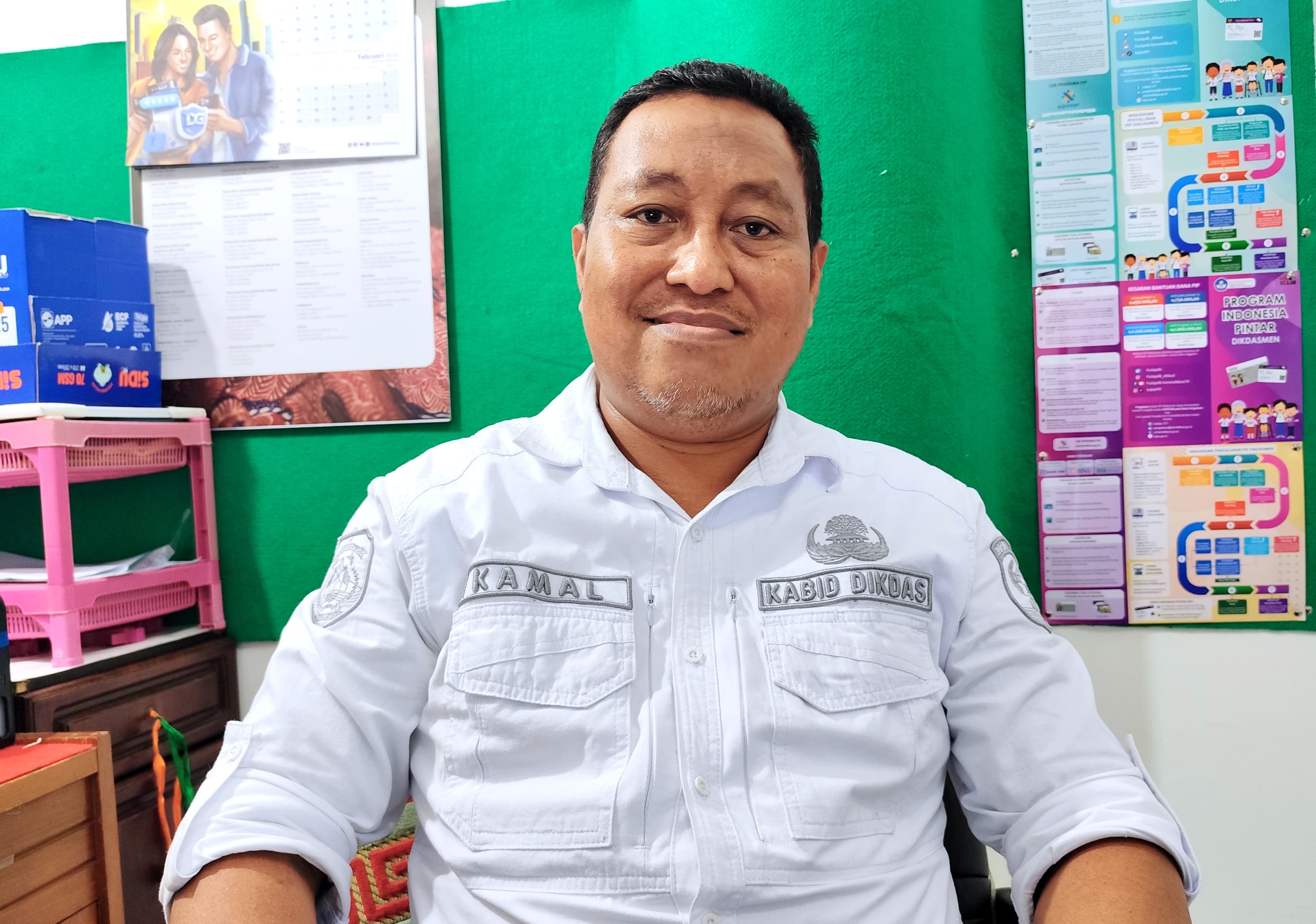 Kepala Bidang Pendidikan Dasar Disdik Tarakan, Kamal,FOTO:NATANAEL/RADAR TARAKAN
