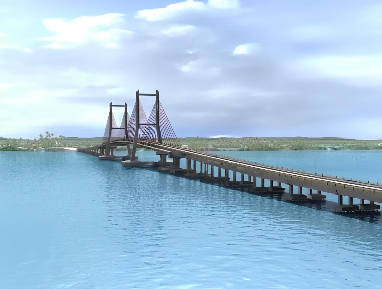 DPUPR Perkim Kaltara MEGA PROYEK: Ilustrasi pembangunan jembatan Bulungan-Tarakan