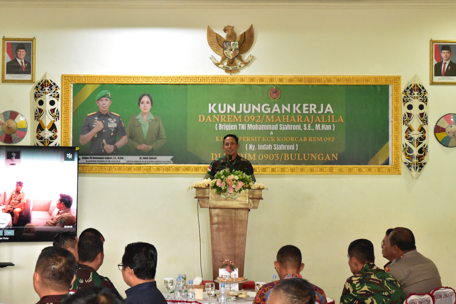 KUNKER : Danrem 092/Maharajalila saat melakukan kunker ke Kodim 0903/Bulungan