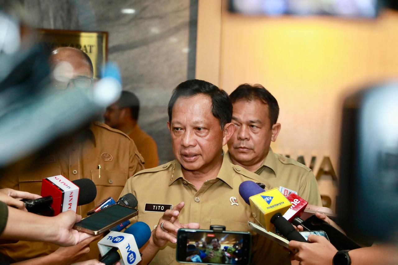 TKD : Mendagri saat memberikan keterangan pers