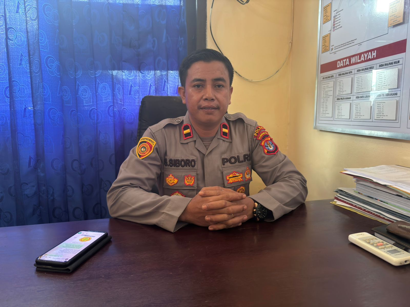 DIPA/RADAR TARAKAN Kapolsek Malinau Kota, Ipda Santun Siboro