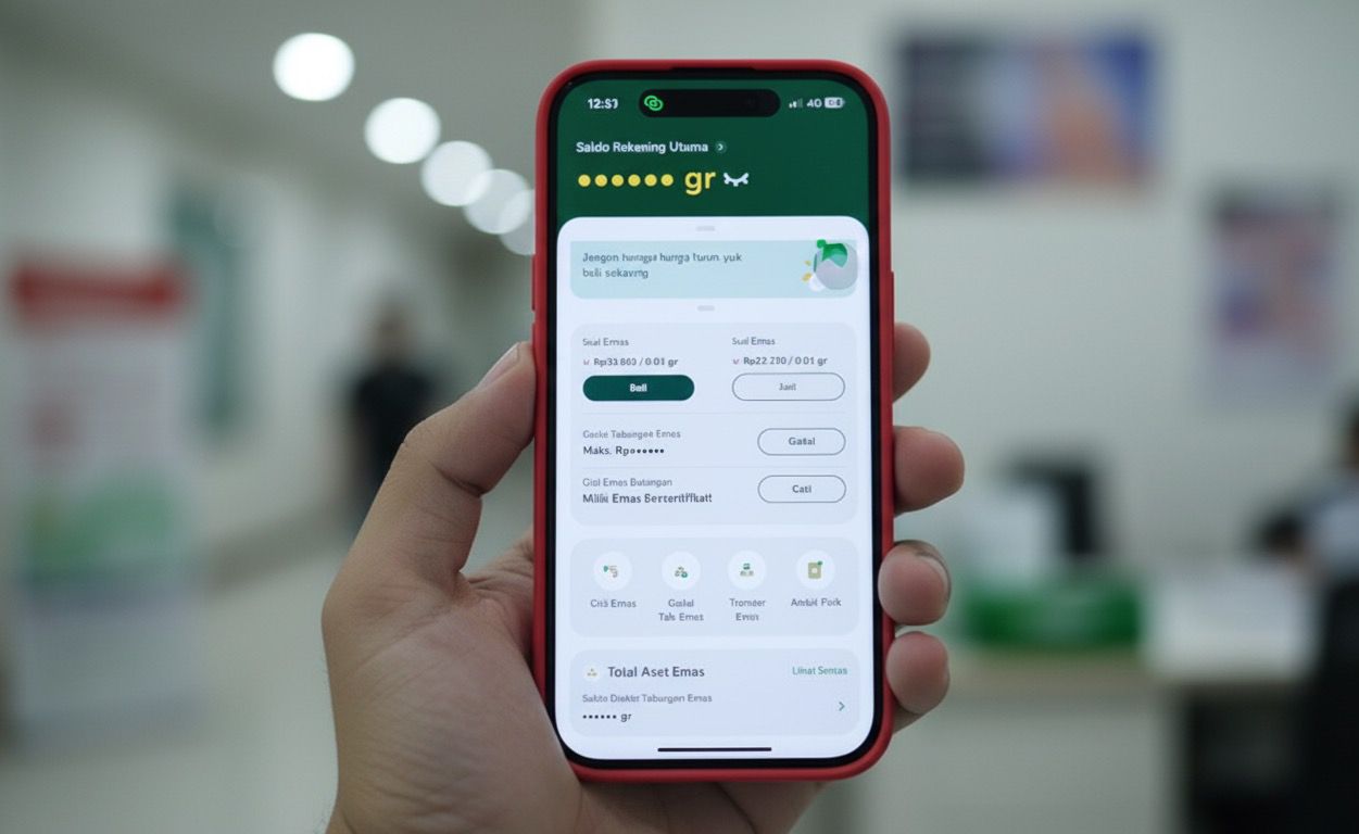 INVESTASI: Ilustrasi menabung emas lewat aplikasi digital FOTO:ILUSTRASI/RADAR TARAKAN