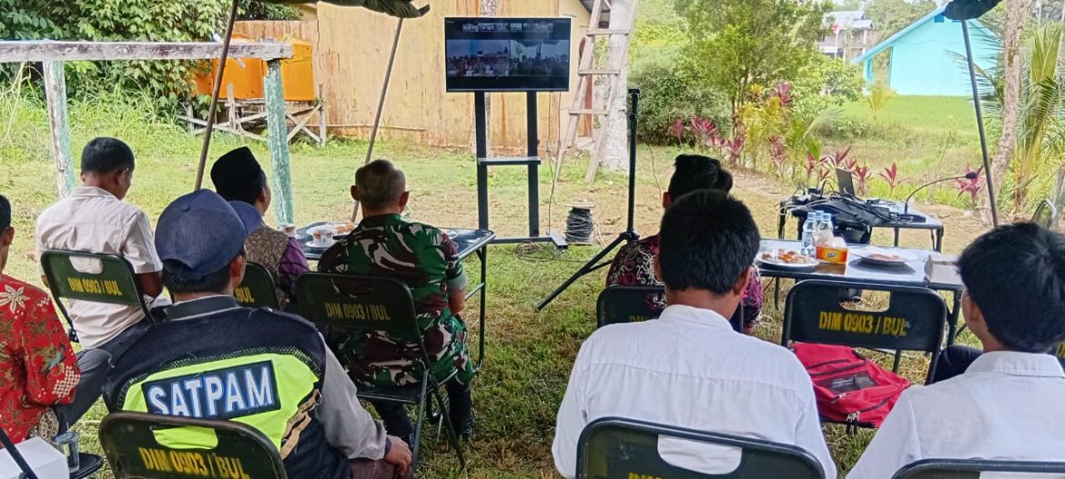 VIRTUAL : Kasdim 0903/Bulungan mengikuti kegiatan pertanian terpusat dan TMAB secara virtual