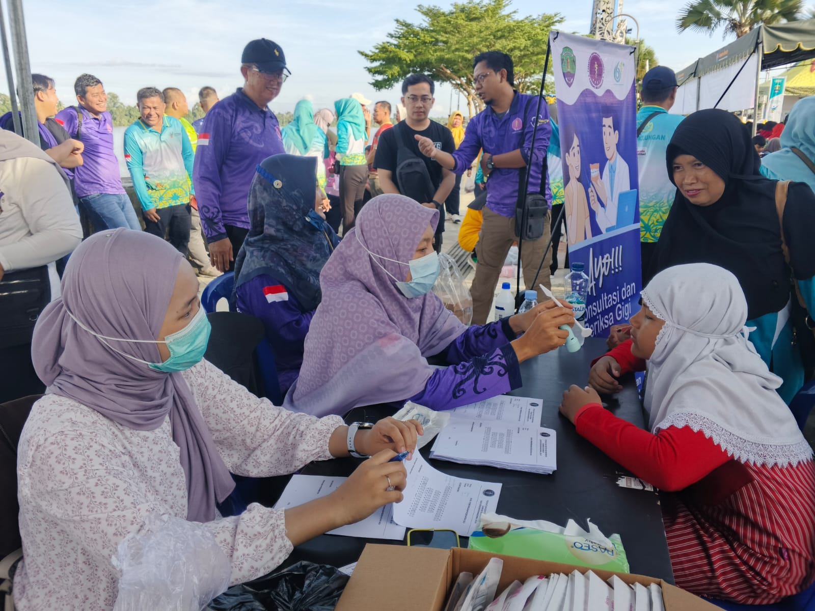 &lrm;EDUKASI: Pemeriksaan kesehatan gigi gratis yang digelar PDGI Bulungan, Minggu 16/11/2025 FOTO:IST &lrm;