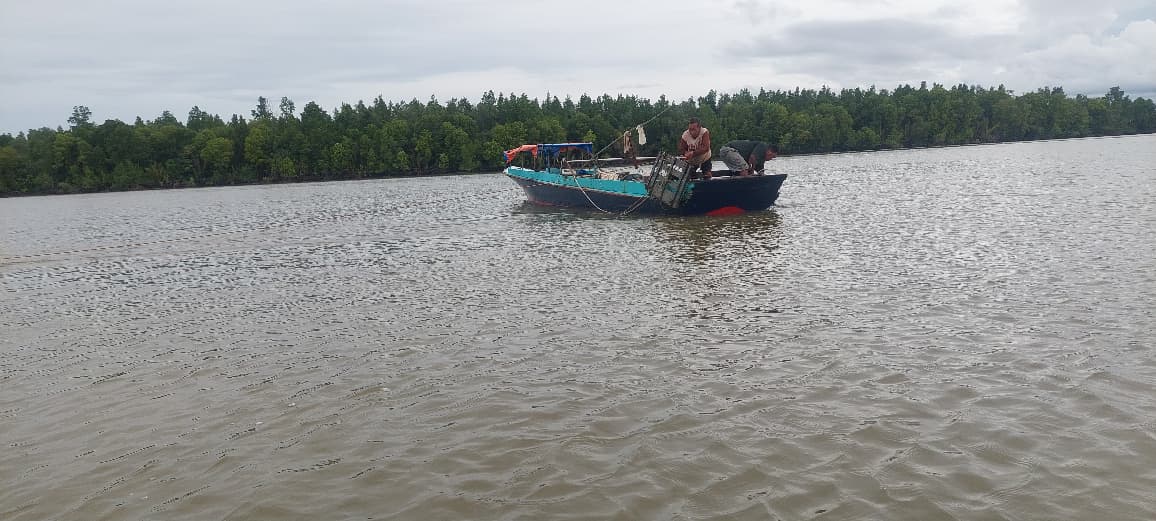 NELAYAN : Tampak kapal nelayan saat melakukan aktivitas penangkapan di perairan Bulungan