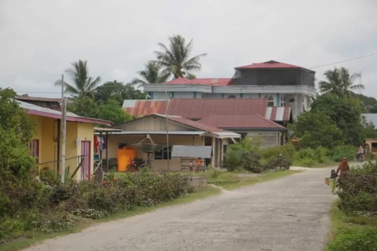 KONFLIK LAHAN : Tampak pemukiman warga di Desa Mangkupadi, Kecamatan Tanjung Palas Timur, Bulungan