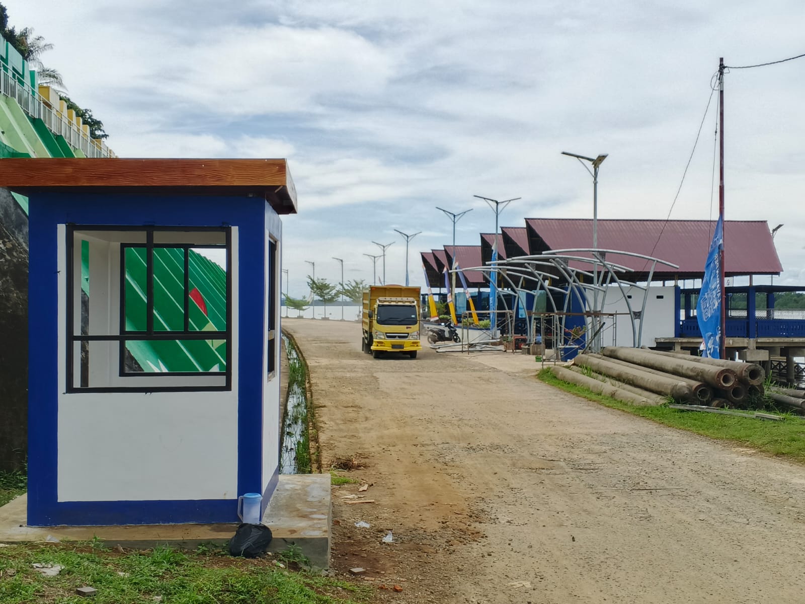 &lrm;MULAI DIBANGUN: Dishub Tana Tidung akan menerapkan parkir berbayar di Pelabuhan Keramat Tideng Pale.FOTO: SOPIAN/RADAR TARAKAN