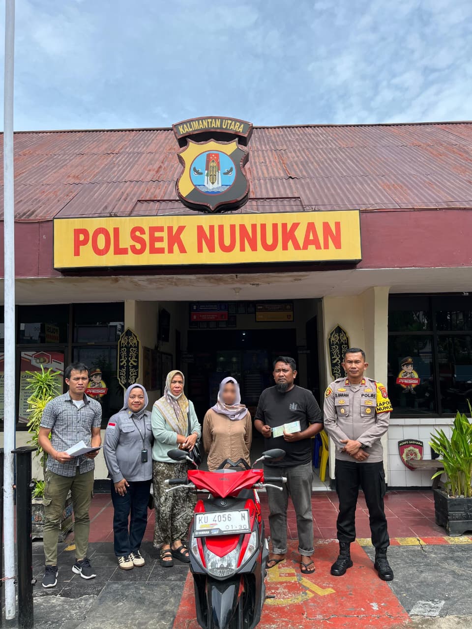 DOK POLSEK NUNUKAN BERDAMAI: Setelah dimediasi Polsek Nunukan korban sepakat berdamai dengan terduga penggelapan motor rental&nbsp;  &nbsp;