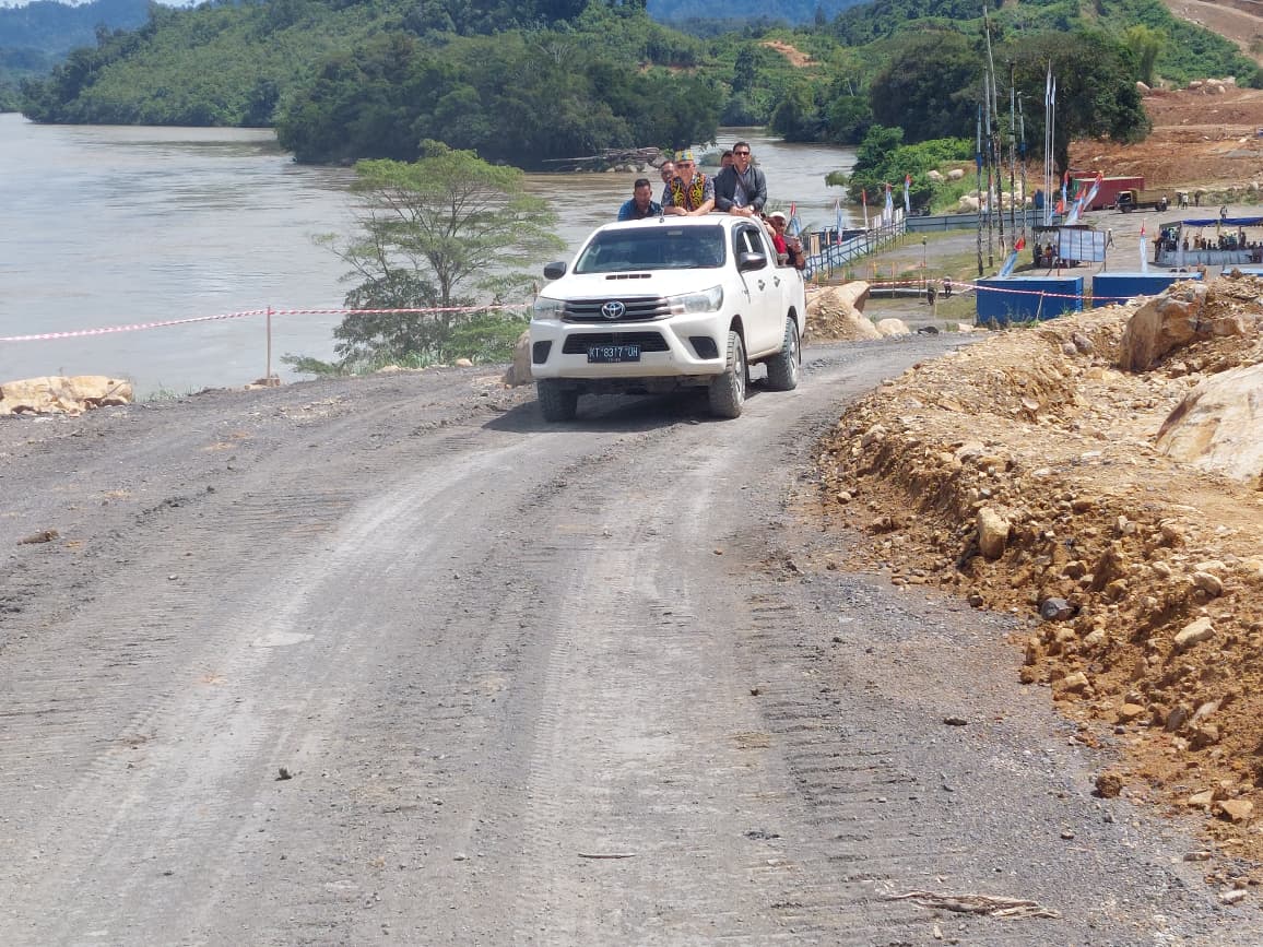 ENERGI : Tampak pembangunan kawasan PLTA Sungai Kayan di Kecamatan Peso, Bulungan
