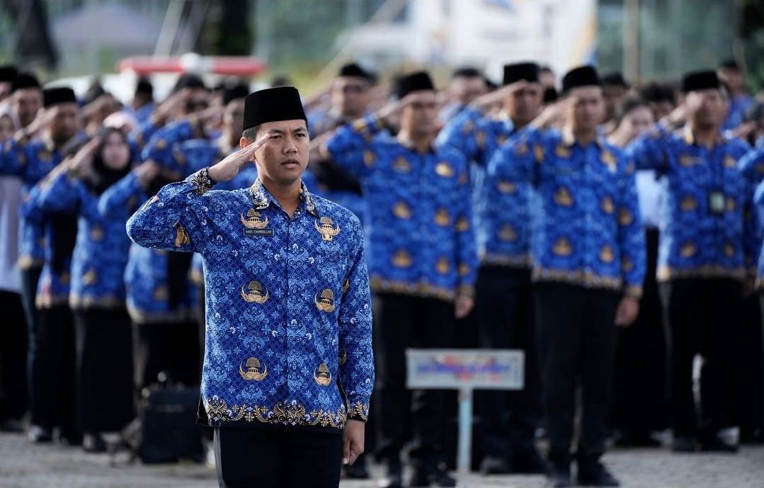 KORPRI : Suasana upacara peringatan HUT ke-54 Korpri, di Lapangan Agatis, Tanjung Selor FOTO:Taslee/Radar Tarakan  &nbsp;