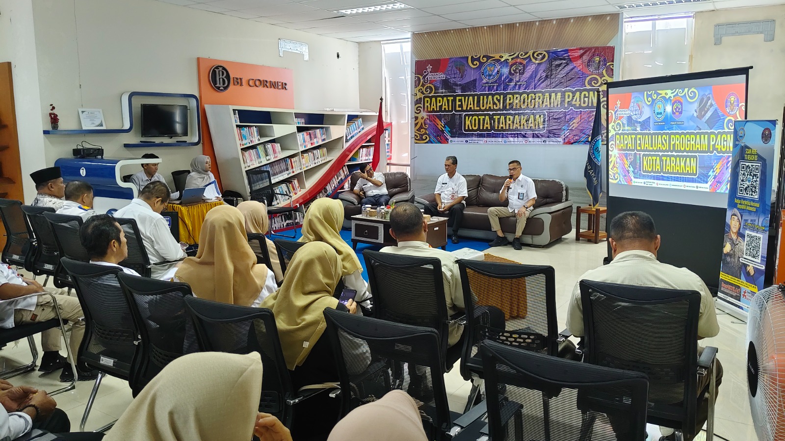 RAPAT EVALUASI : BNNK Tarakan menggelar rapat evaluasi pelaksanaan P4GN di Kota Tarakan. FOTO:&nbsp;ISTIMEWA
