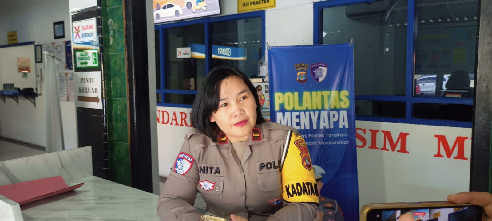 ELIAZAR/RADAR TARAKAN Kanit Regident Sat Lantas Polres Tarakan IPDA Anita Susanti Kalam