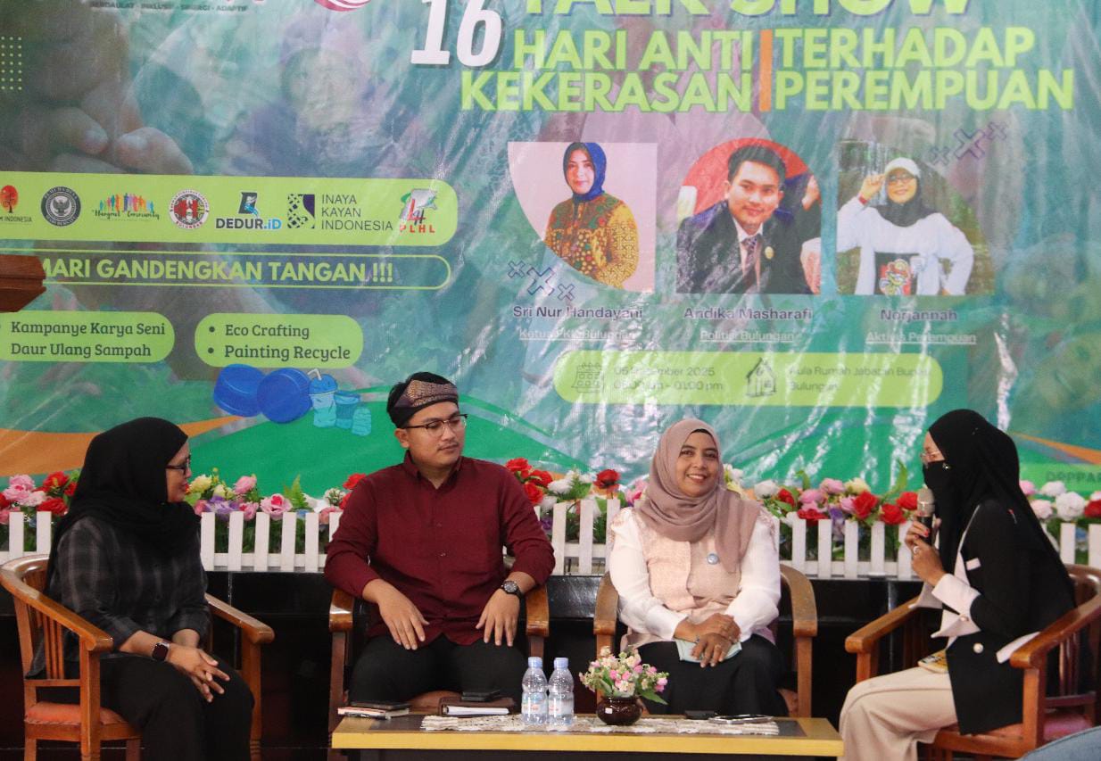 KEKERASAN: Talk show pada peringatan 16HAKTP dan kampanye ODOV 2025 di Tanjung Selor. FOTO: ISTIMEWA