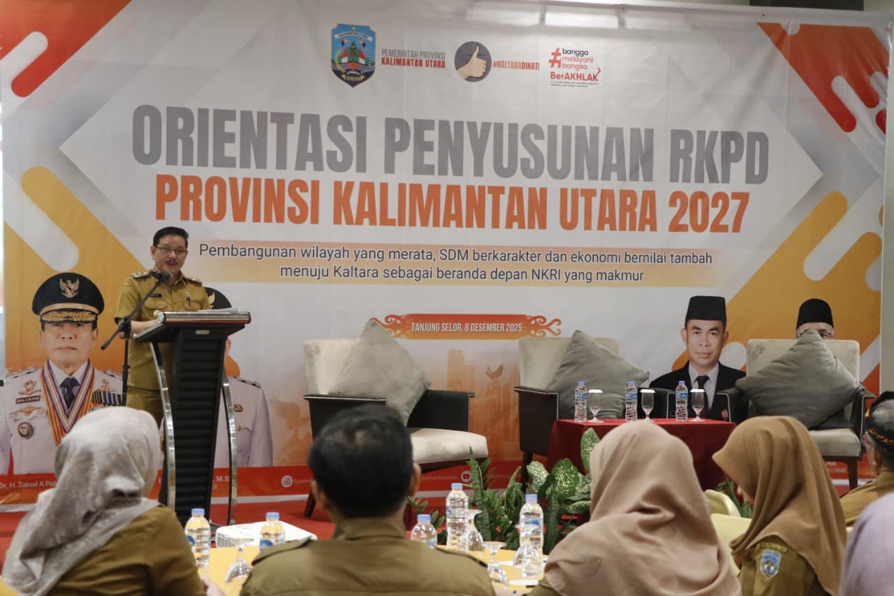 TAHAPAN: Wagub Kaltara, Ingkong Ala membuka orientasi penyusunan RKPD Kaltara tahun 2027. FOTO: DKISP KALTARA