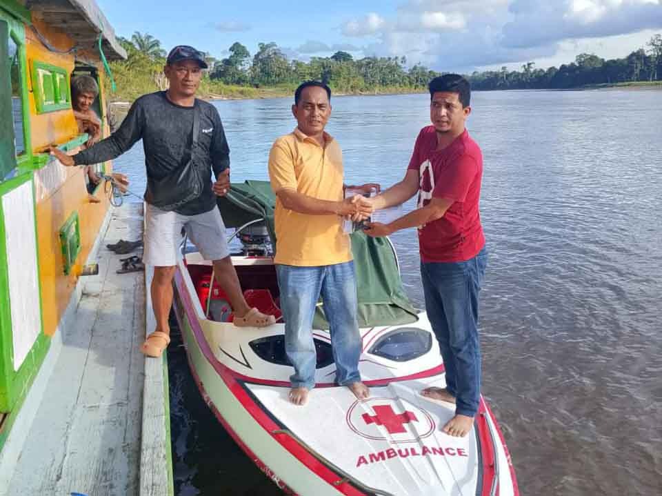HARAPAN MASYARAKAT: Ambulans air menjadi harapan baru bagi kebutuhan pelayanan kesehatan di wilayah Sungai Sembakung.