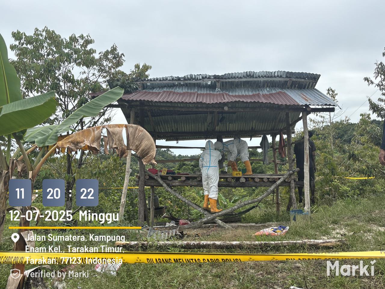 TERUNGKAP: Identitas korban bunuh diri di Kampung Enam akhirnya dapat diketahui oleh pihak kepolisian.