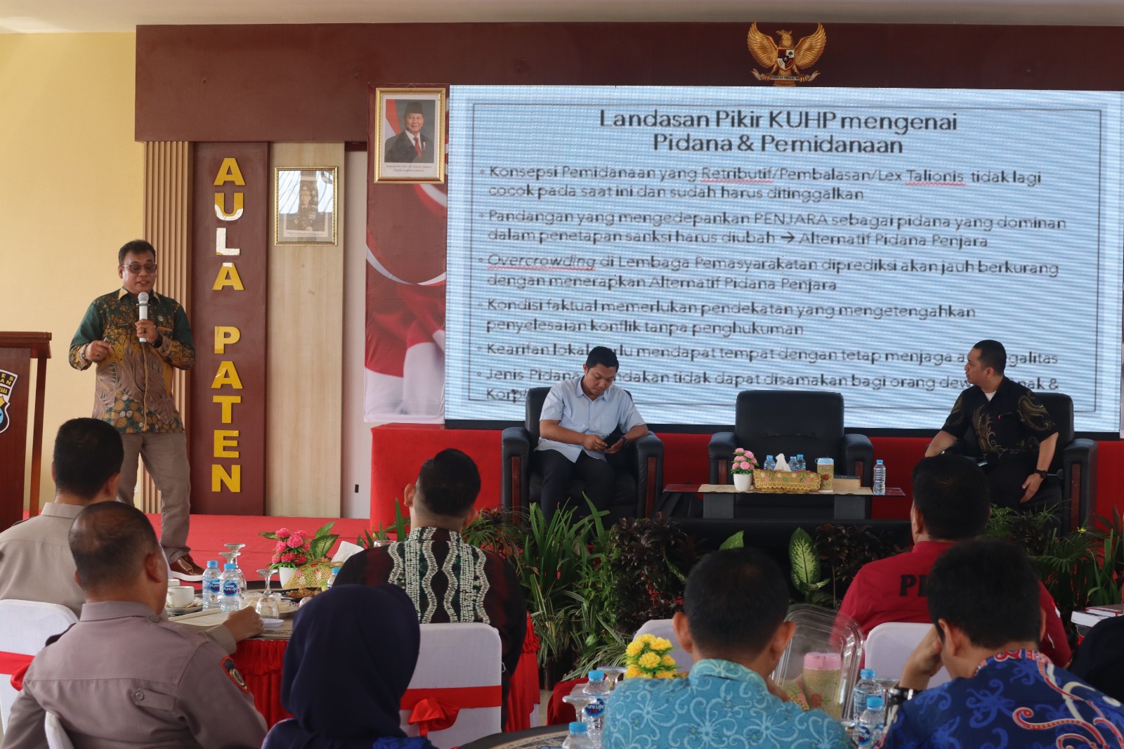 SOSIALISASI: Polres Tarakan menggelar sosialisasi dan penyamaan persepsi di KUHP dan KUHAP yang akan diberlakukan di Januari mendatang.