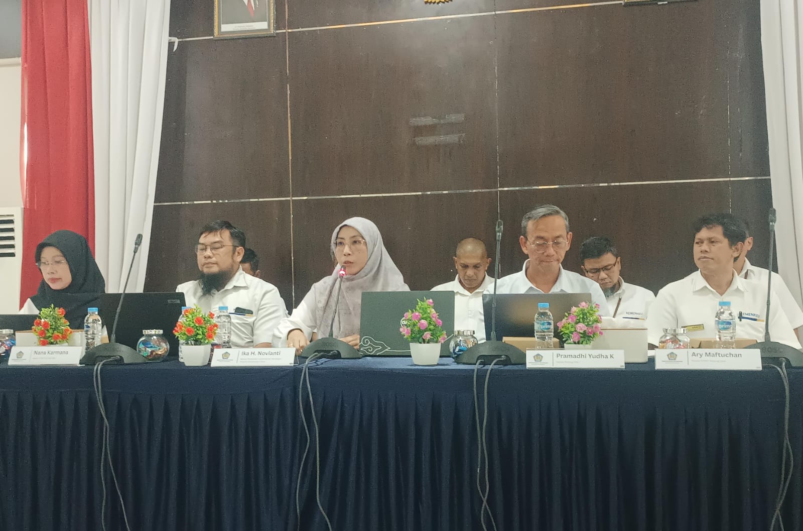 KEUANGAN: Kepala Perwakilan Kemenkeu Kaltara, Ika H. Novianti menyampaikan update pelaksanaan anggaran regional Kaltara.