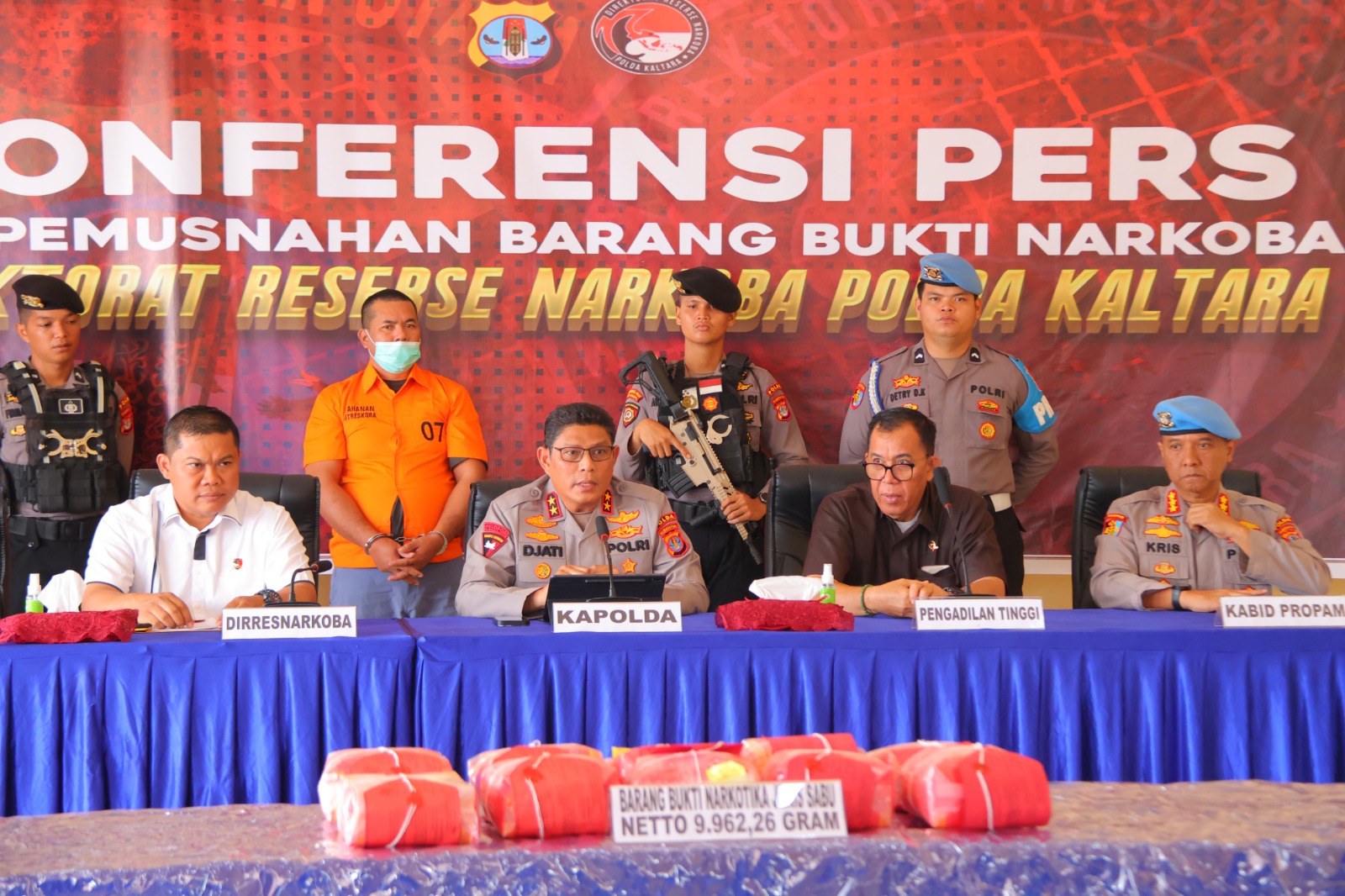 UNGKAP KASUS : Kapolda Kaltara menyampaikan ungkap kasus narkotika beberapa pekan lalu