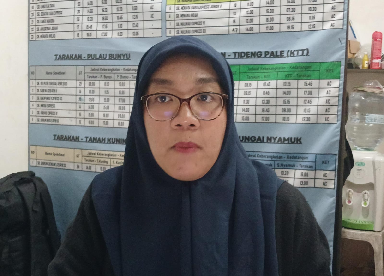 Kepala Seksi Sarana dan Prasarana Keselamatan Angkutan Perairan UPTD Pelabuhan Tengkayu I, Widia Ayu Saraswati.