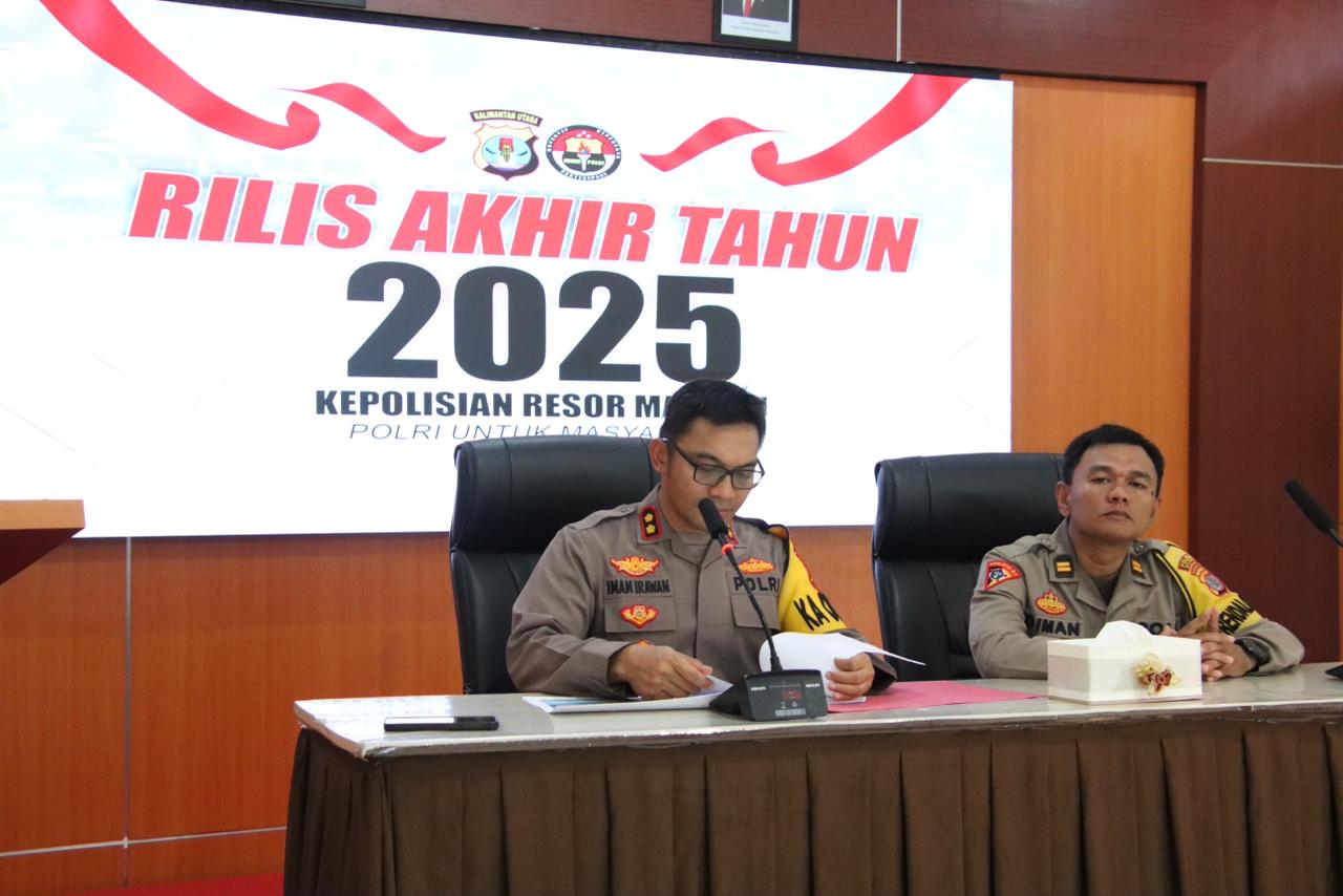 RILIS: Polres Malinau merilis data kinerja sepanjang tahun 2025 mulai dari kriminal hingga lalin.