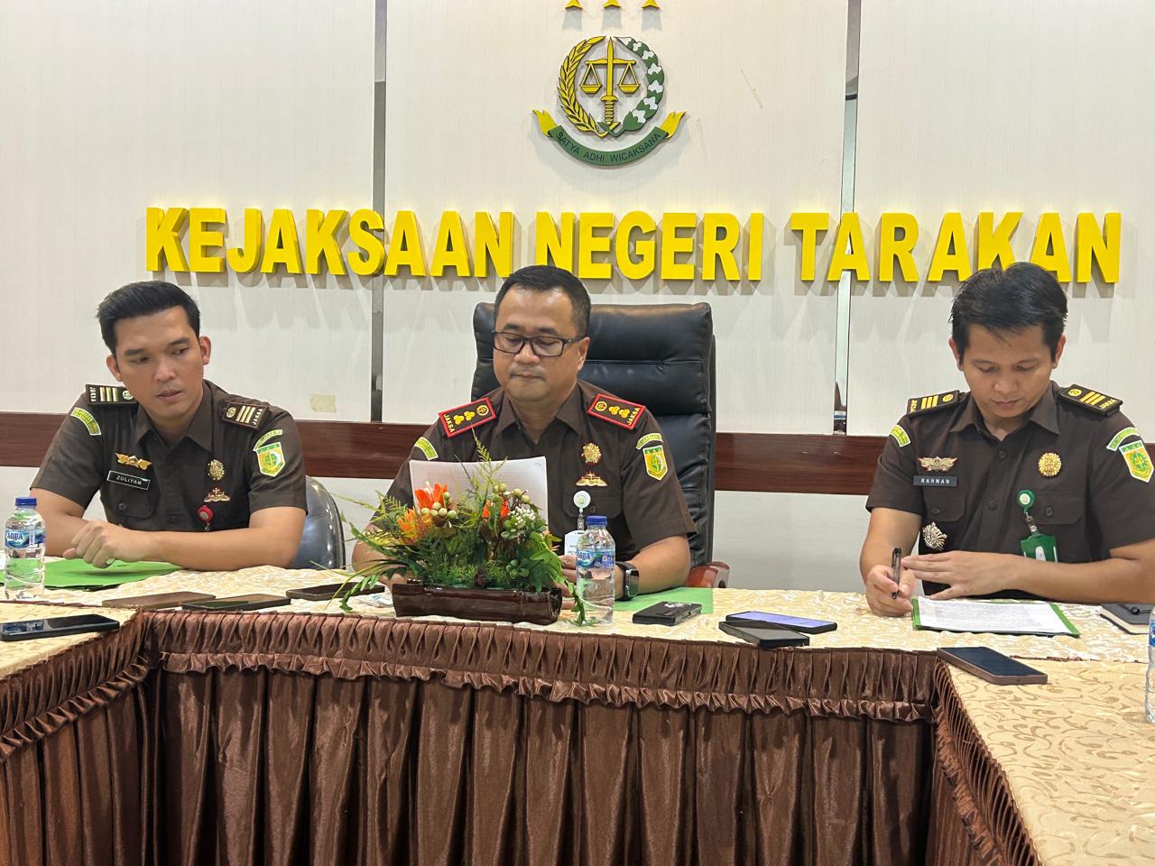 KINERJA : Kejari Tarakan mencatat kinerja optimal di bidang pidum dengan berhasil seluruh perkara yang masuk ke tahap penuntutan.