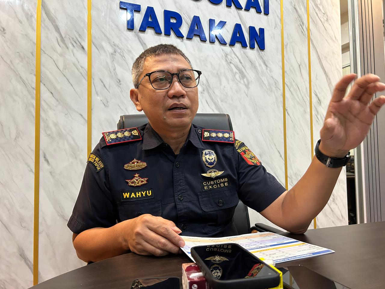 Kepala Kantor Bea Cukai Tarakan, Wahyu Budi Utomo,