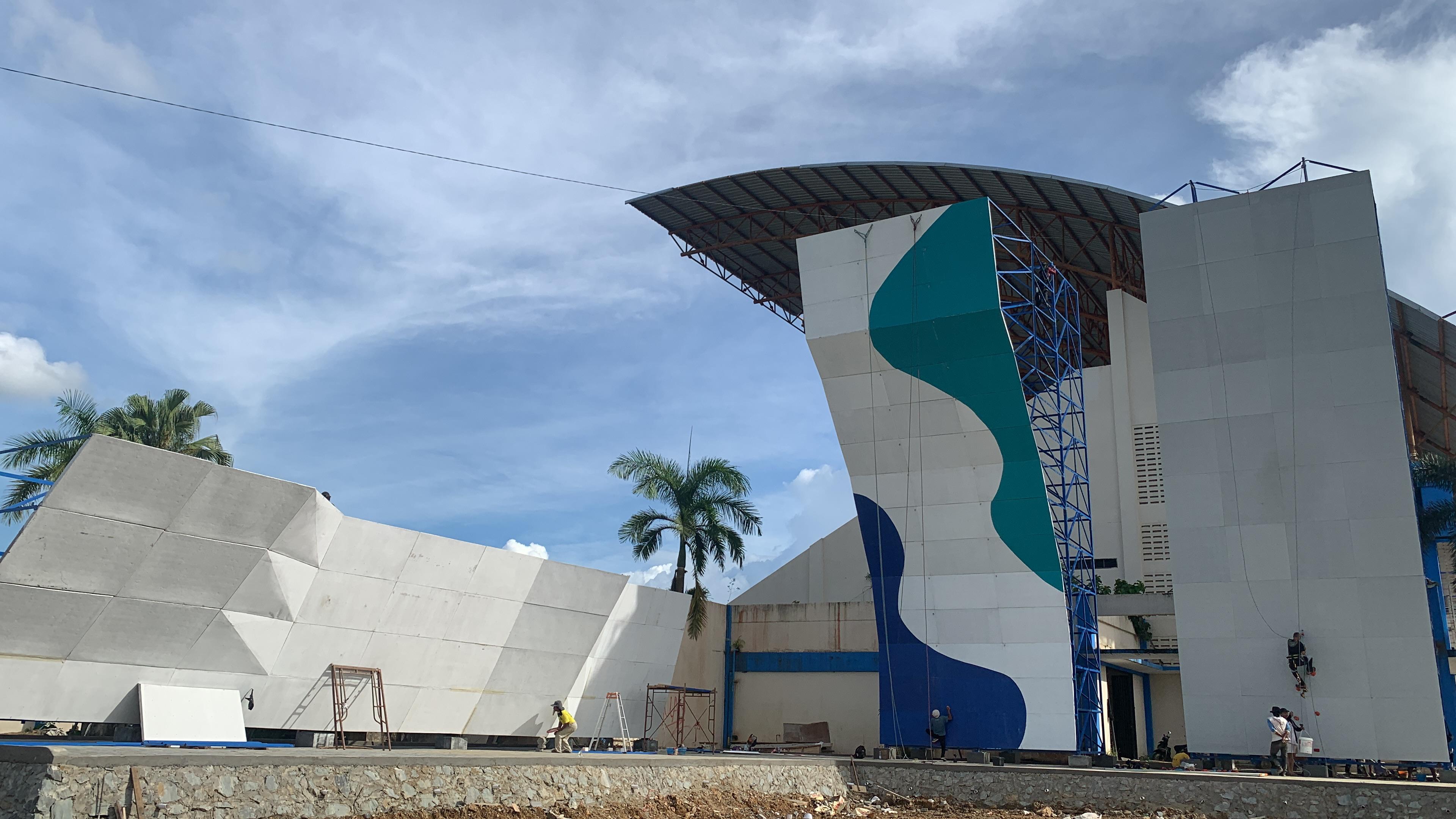 SIAP: Venue Wall Climbing hampir rampung untuk Porprov II Kaltara 2026.