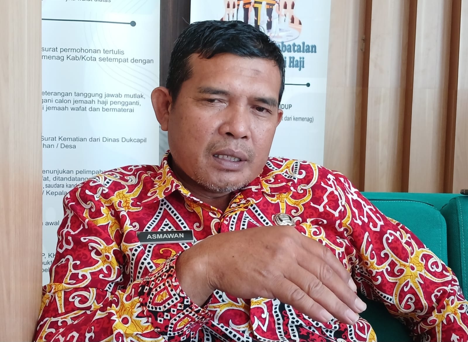 Kepala Kantor Kementerian Haji dan Umrah Tarakan Asmawan.