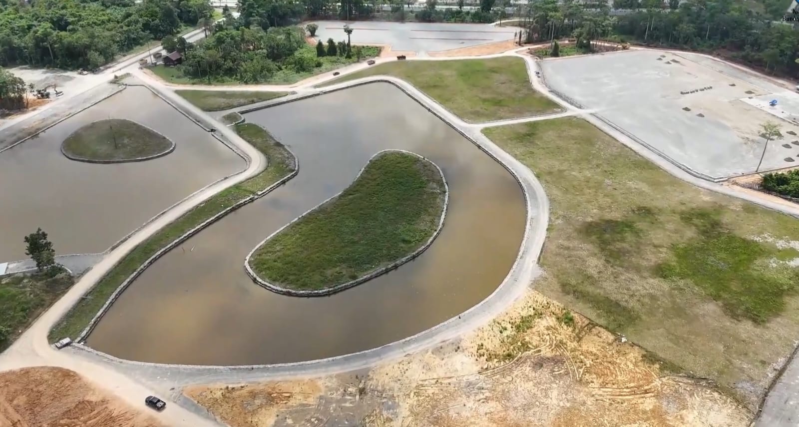 KAWASAN PUBLIK: Tampak kawasan Kebun Raya Bundayati, Bulungan dari udara.