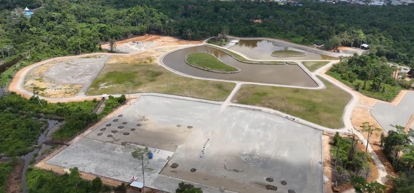 KAWASAN PUBLIK: Tampak kawasan Kebun Raya Bundayati, Bulungan dari udara.