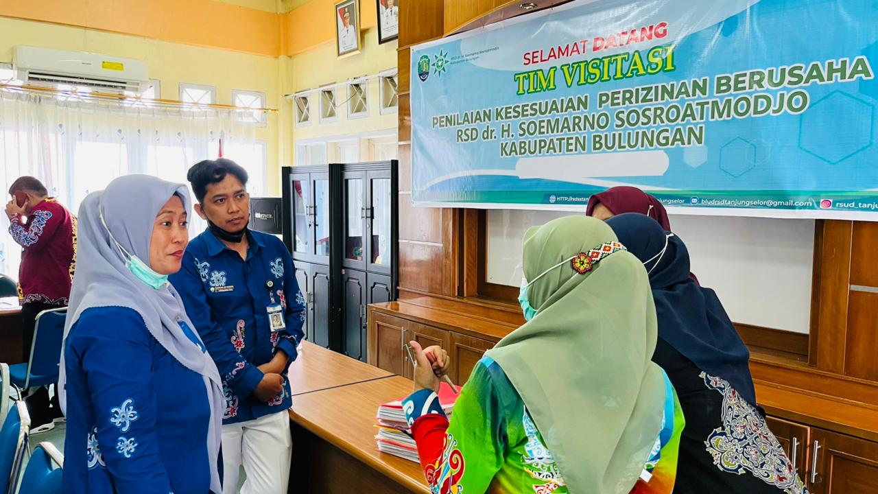 VISITASI: Tim gabungan melakukan visitasi di RSD dr. H. Soemarno Sosroatmodjo, Tanjung Selor.
