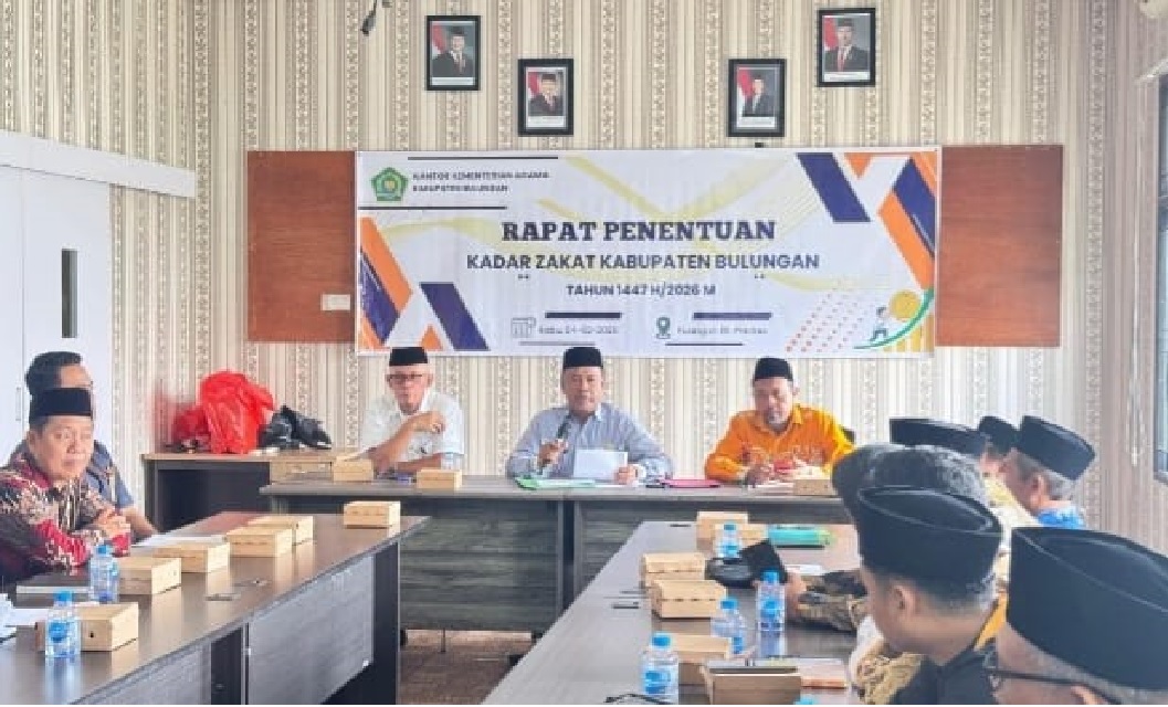 ZAKAT: Kepala Kemenag Bulungan memimpin rapat penetapan zakat fitrah dan fidiyah di Bulungan.