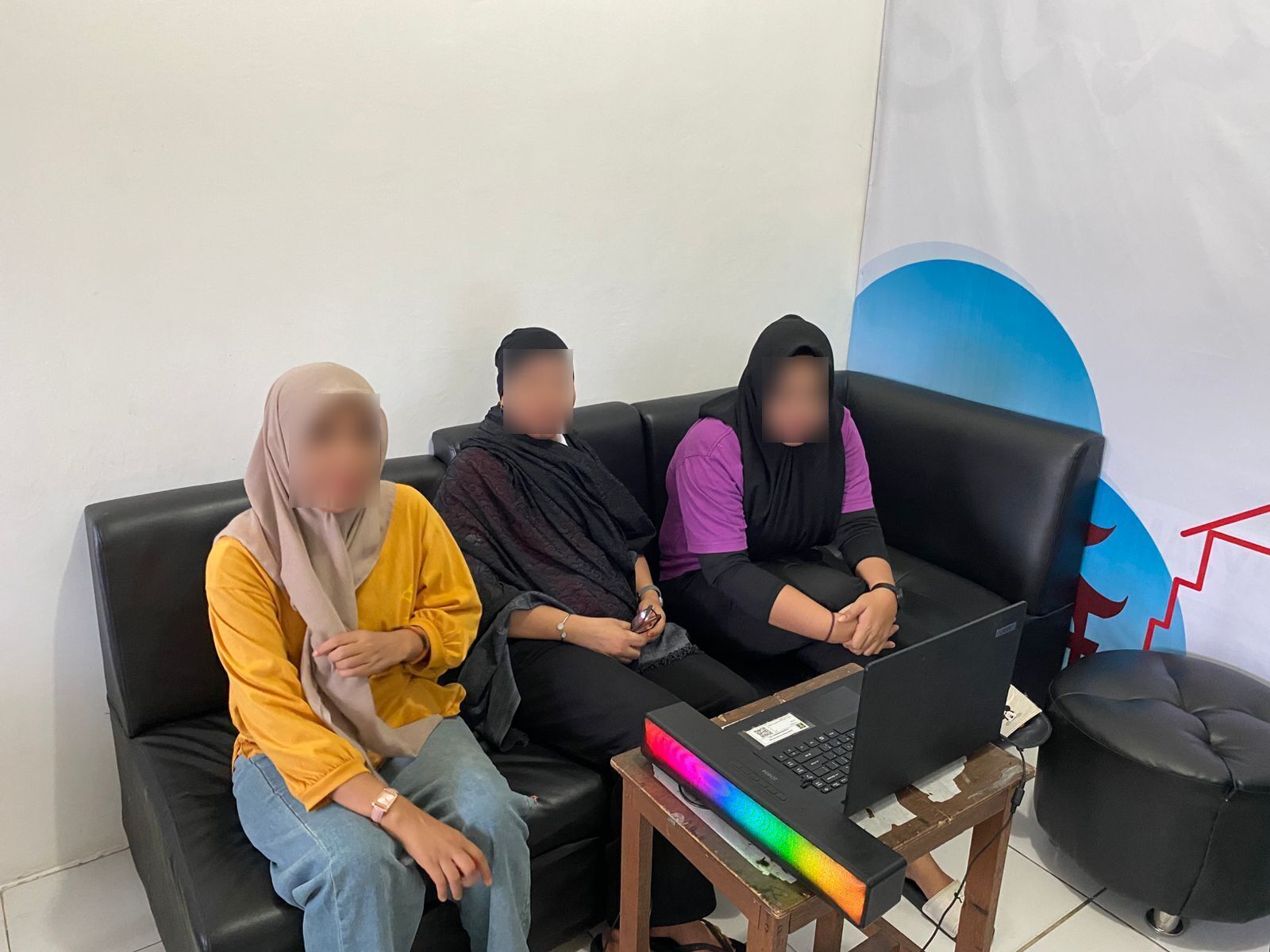SIDANG : Ketiga terdakwa mengikuti sidang lanjutan secara virtual.