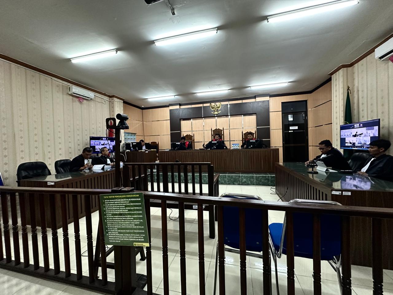 SIDANG: Suasana sidang pembacaan tuntutan di PN Kelas I-A Tanjung Selor, Selasa (10/2).
