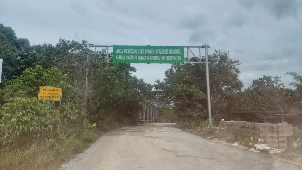 KAWASAN INDUSTRI: Gapura masuk di dalam kawasan industri Tanah Kuning-Mangkupadi di Kecamatan Tanjung Palas Timur, Bulungan.
