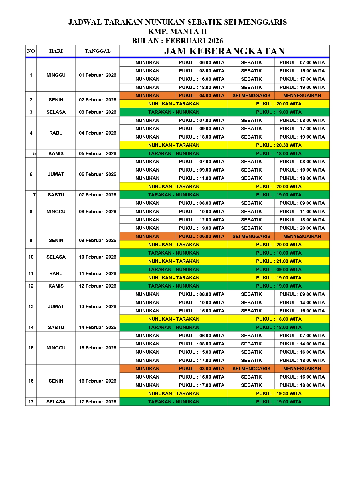 Jadwal KMP Manta II Februari 2026 (1).